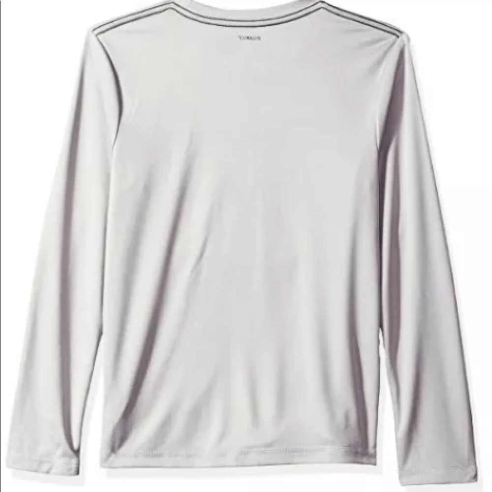 Adidas Grey Long Sleeve Shirt ( SIZE 7) Climalite - Picture 2 of 5